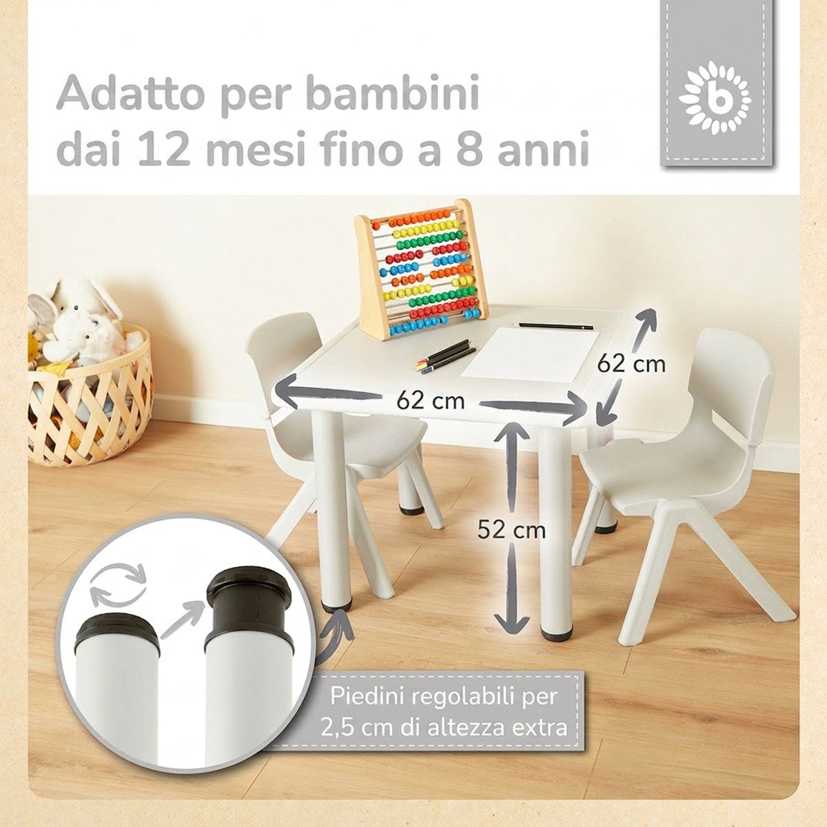 Kindertisch silver - IT Infographic