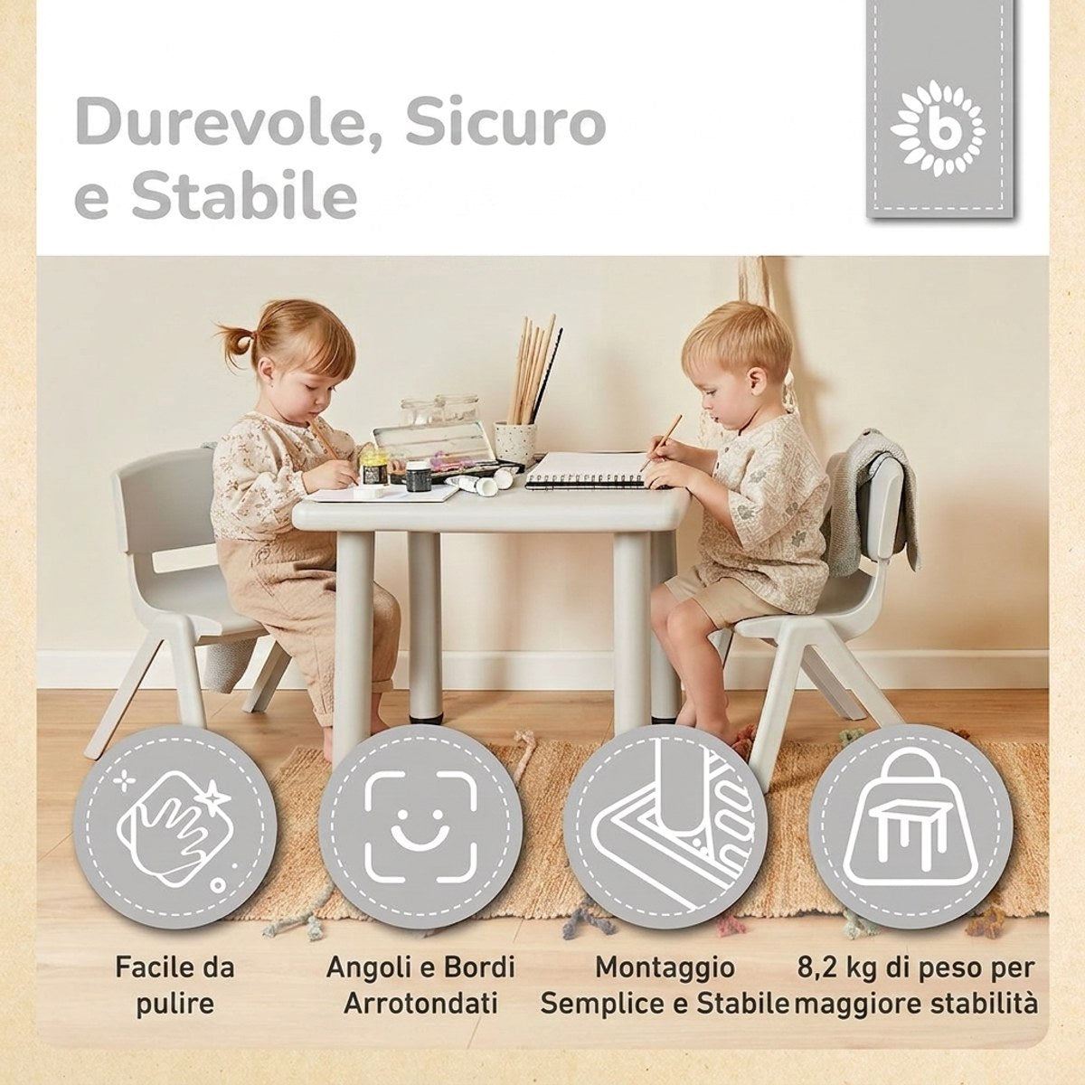 Kindertisch silver - IT Infographic