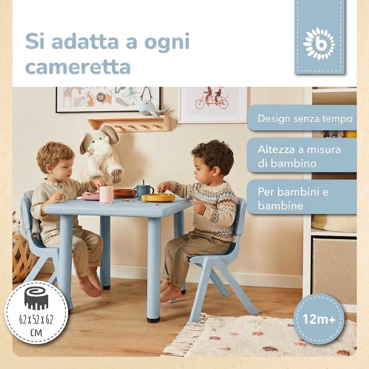 Kindertisch hazy blue - IT Infographic