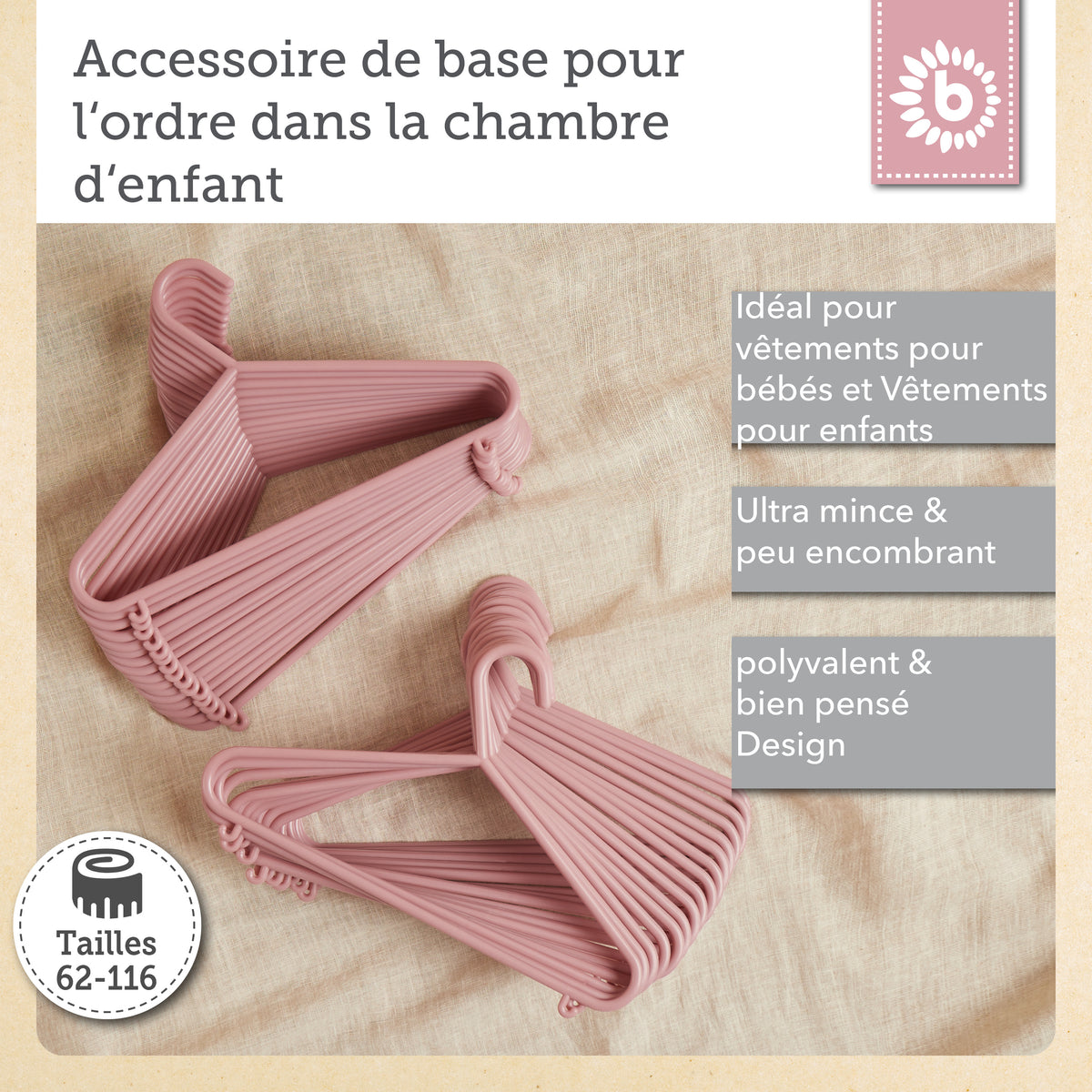 Kleiderbügel 32er Set dreamy rose - FR Infographic