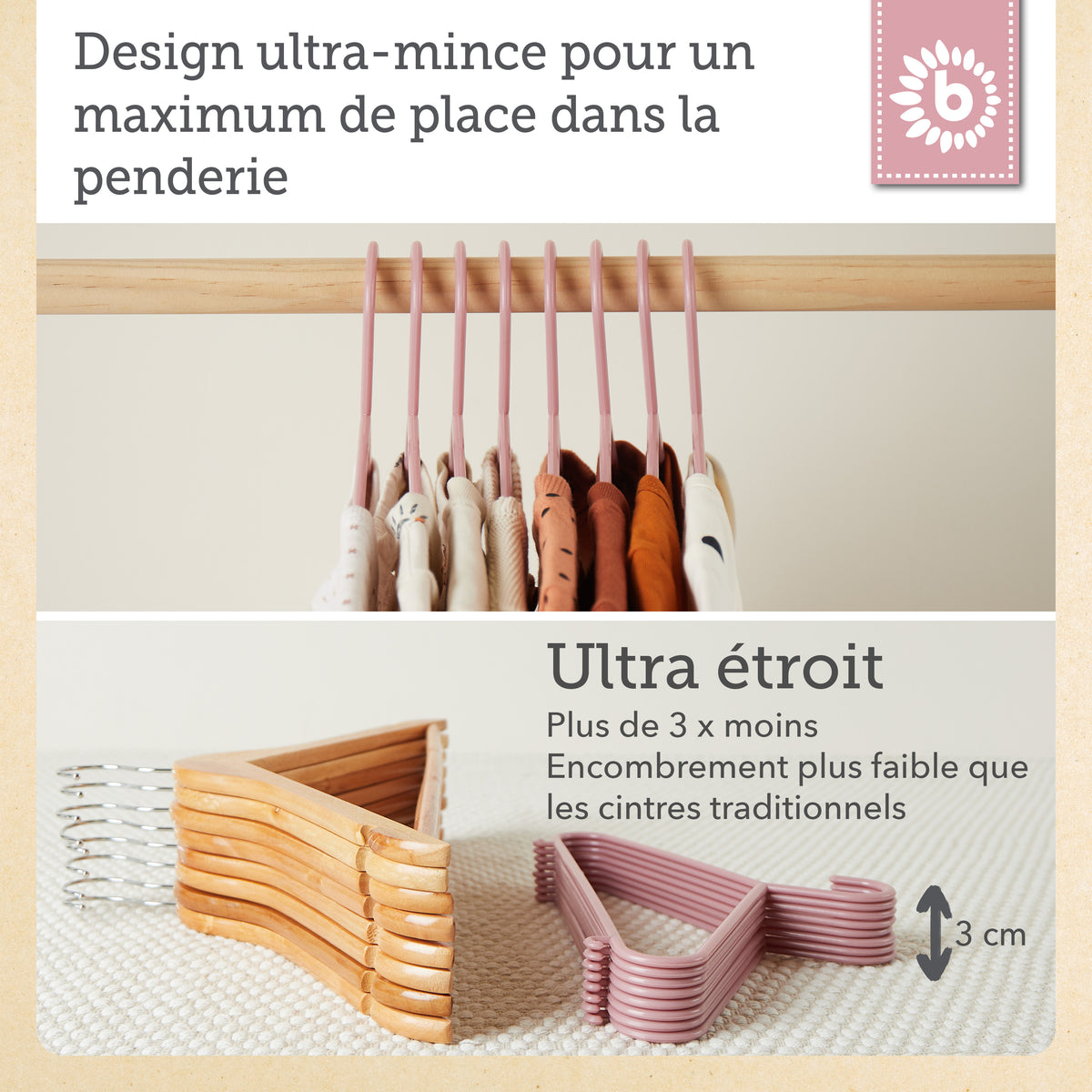 Kleiderbügel 32er Set dreamy rose - FR Infographic