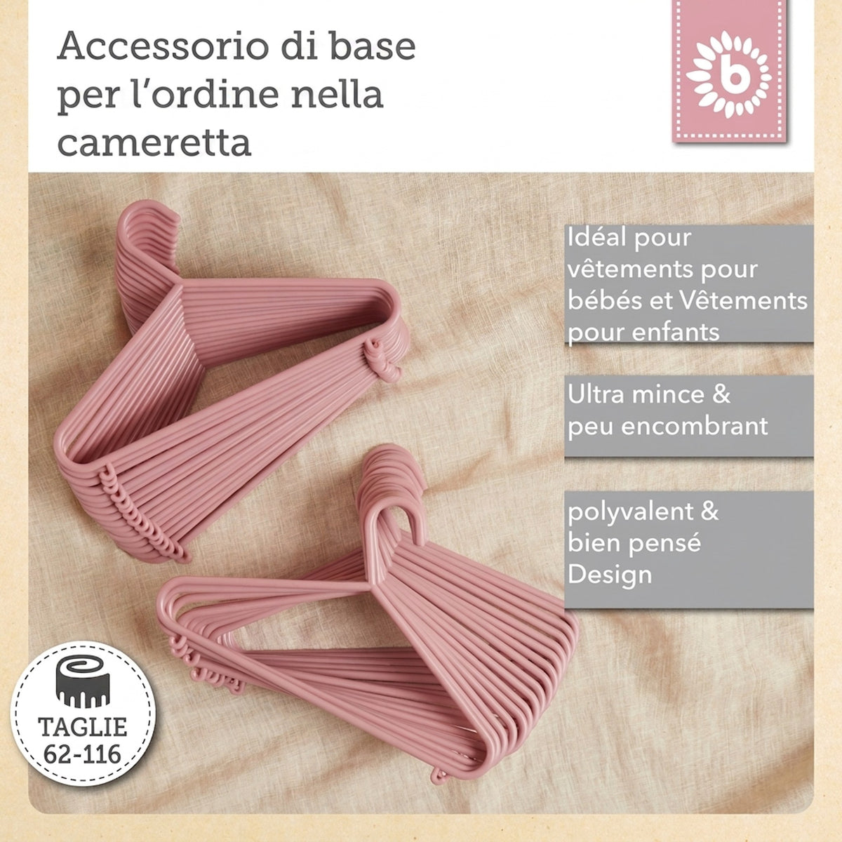 Kleiderbügel 32er Set dreamy rose - IT Infographic