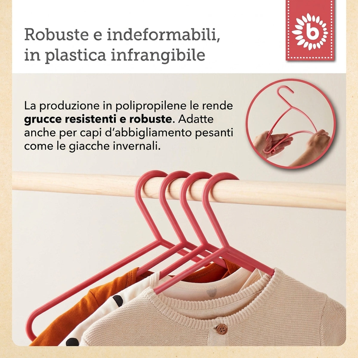 Kleiderbügel 8er Set berry - IT Infographic
