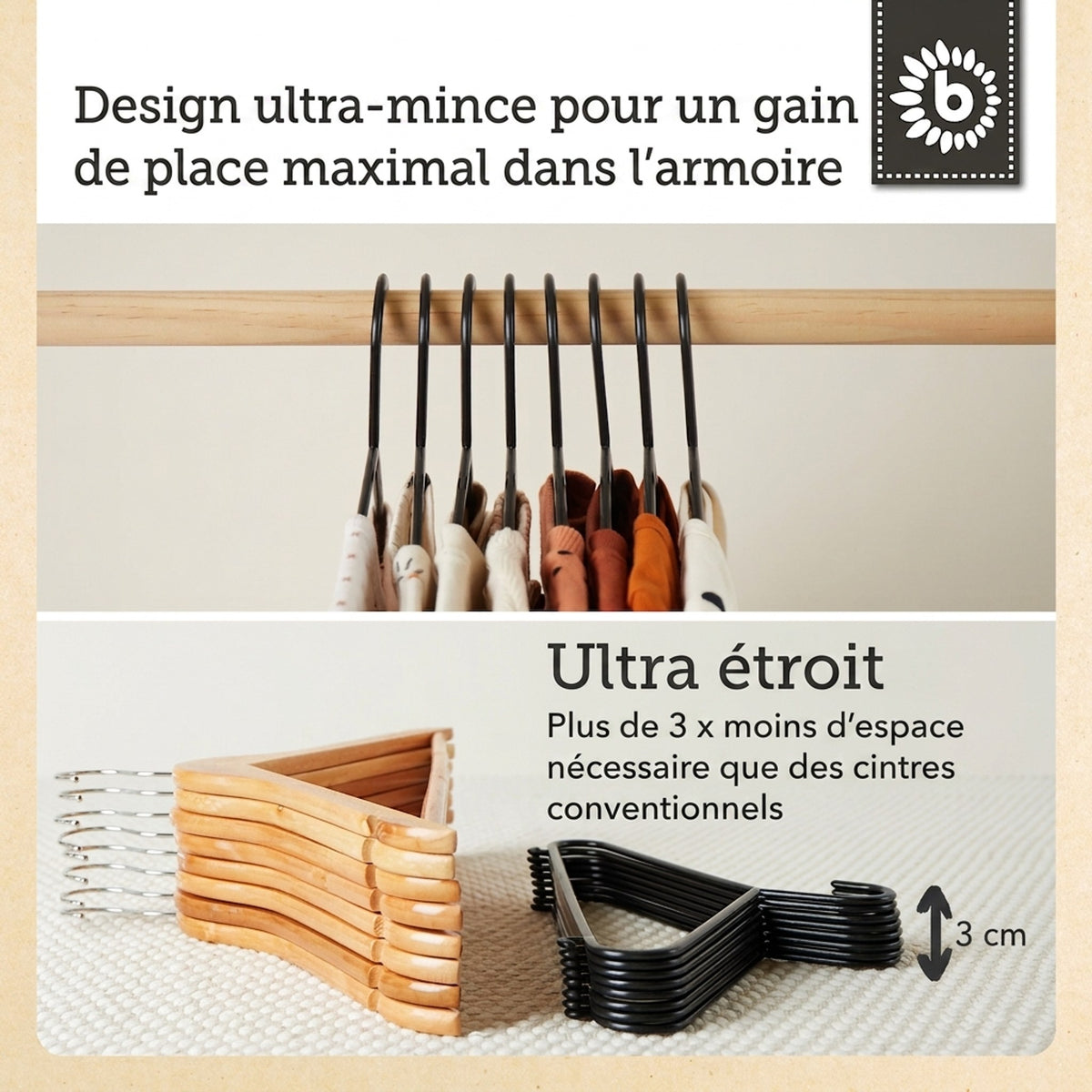 Kleiderbügel 8er Set black - FR Infographic