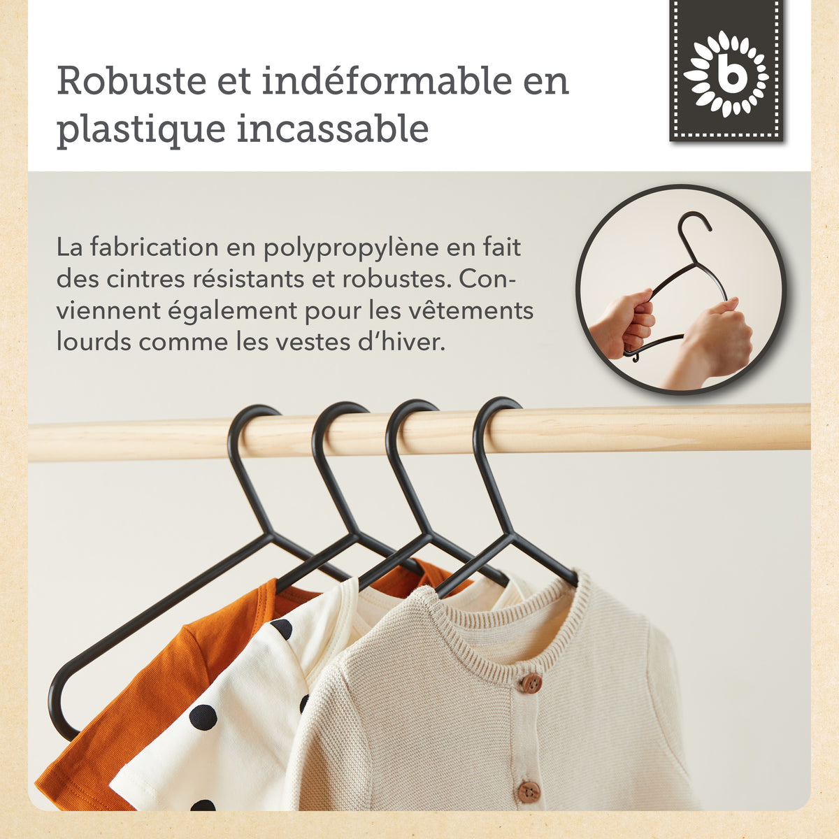Kleiderbügel 8er Set black - FR Infographic