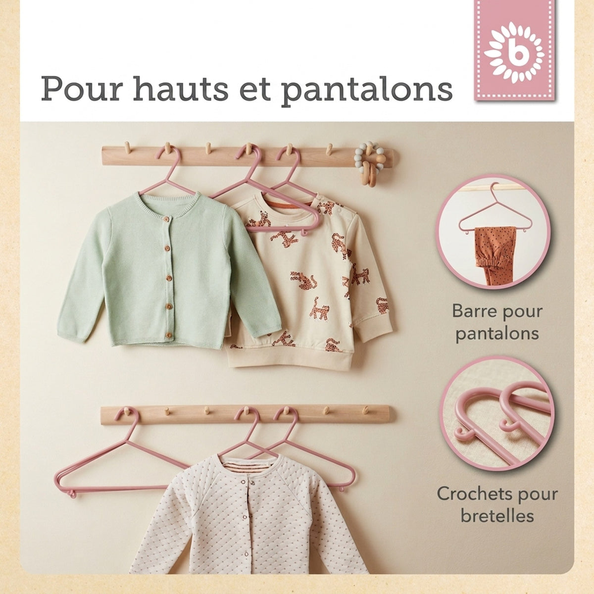 Kleiderbügel 8er Set dreamy rose - FR Infographic