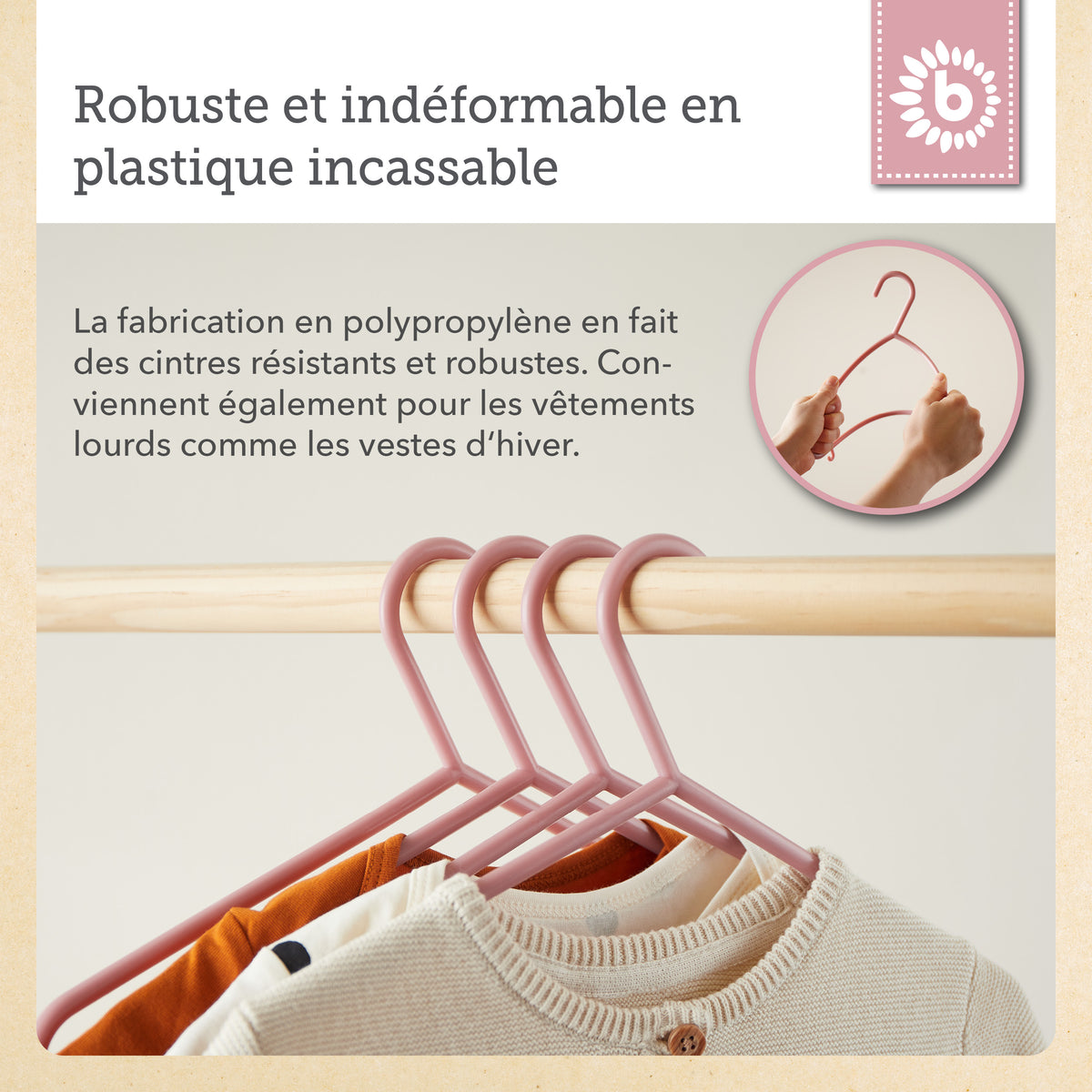 Kleiderbügel 8er Set dreamy rose - FR Infographic