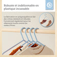 Kleiderbügel 8er Set hazy blue - FR Infographic