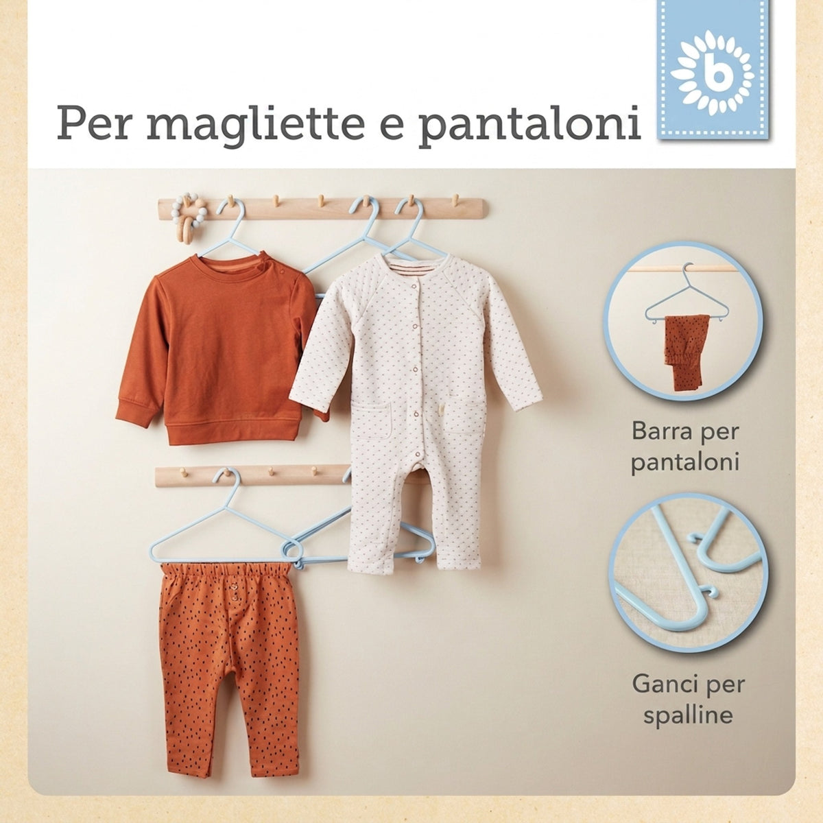 Kleiderbügel 8er Set hazy blue - IT Infographic