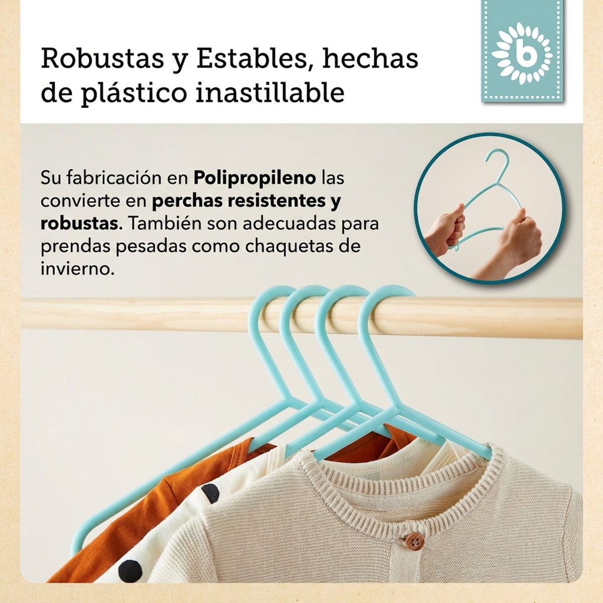 Kleiderbügel 8er Set light teal - ES Infographic