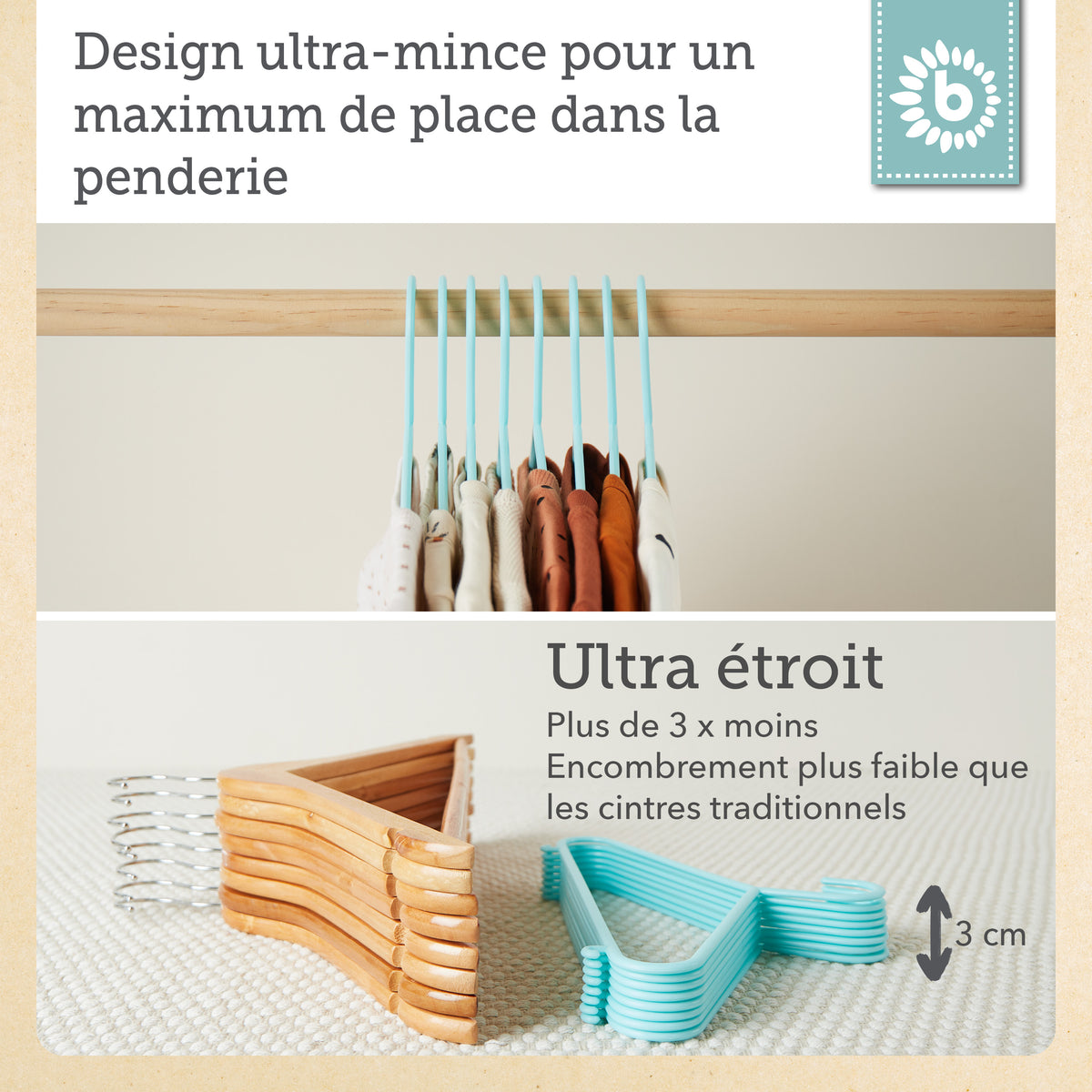Kleiderbügel 8er Set light teal - FR Infographic