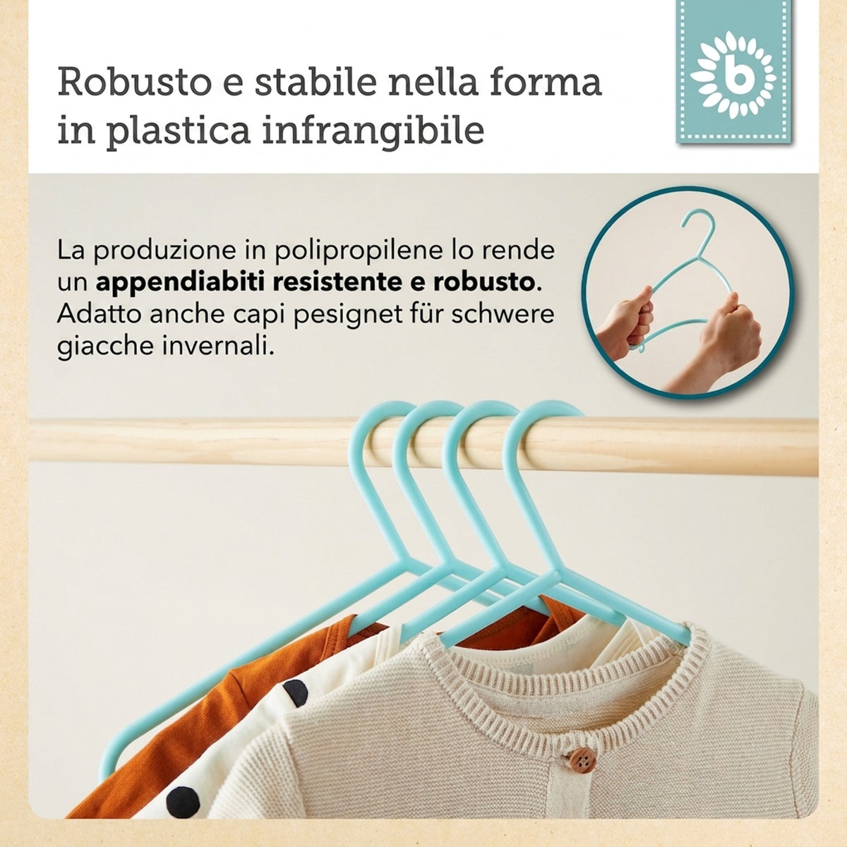 Kleiderbügel 8er Set light teal - IT Infographic