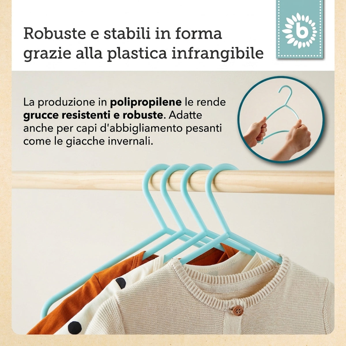 Kleiderbügel 8er Set light teal - IT Infographic