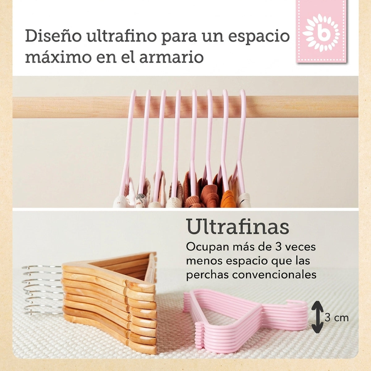 Kleiderbügel 8er Set rose - ES Infographic