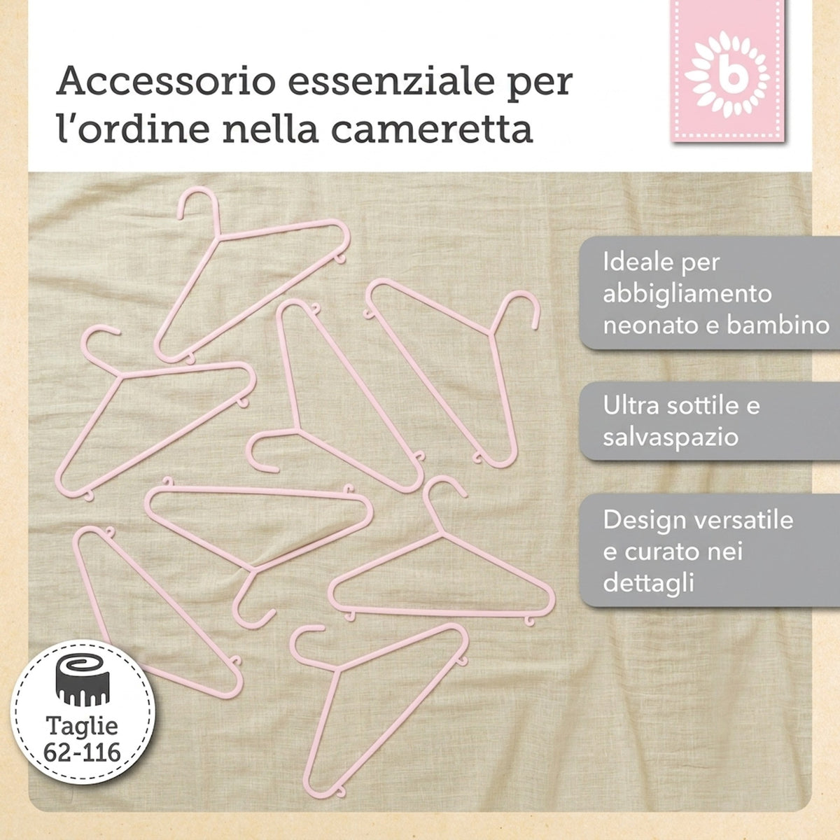 Kleiderbügel 8er Set rose - IT Infographic