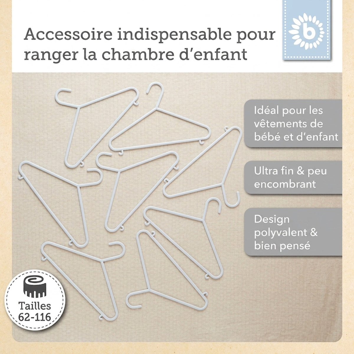 Kleiderbügel 8er Set misty blue - FR Infographic