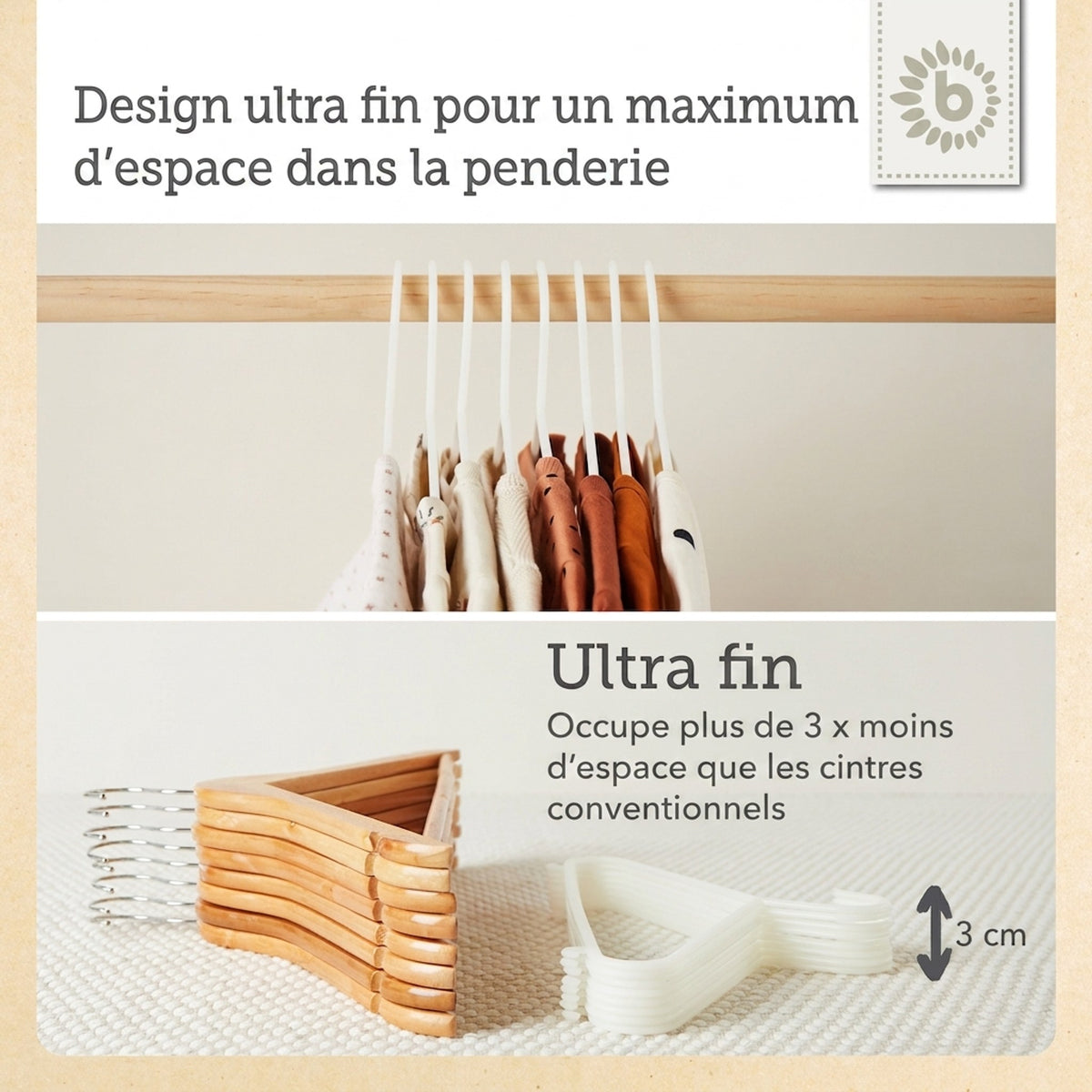 Kleiderbügel 8er Set white - FR Infographic
