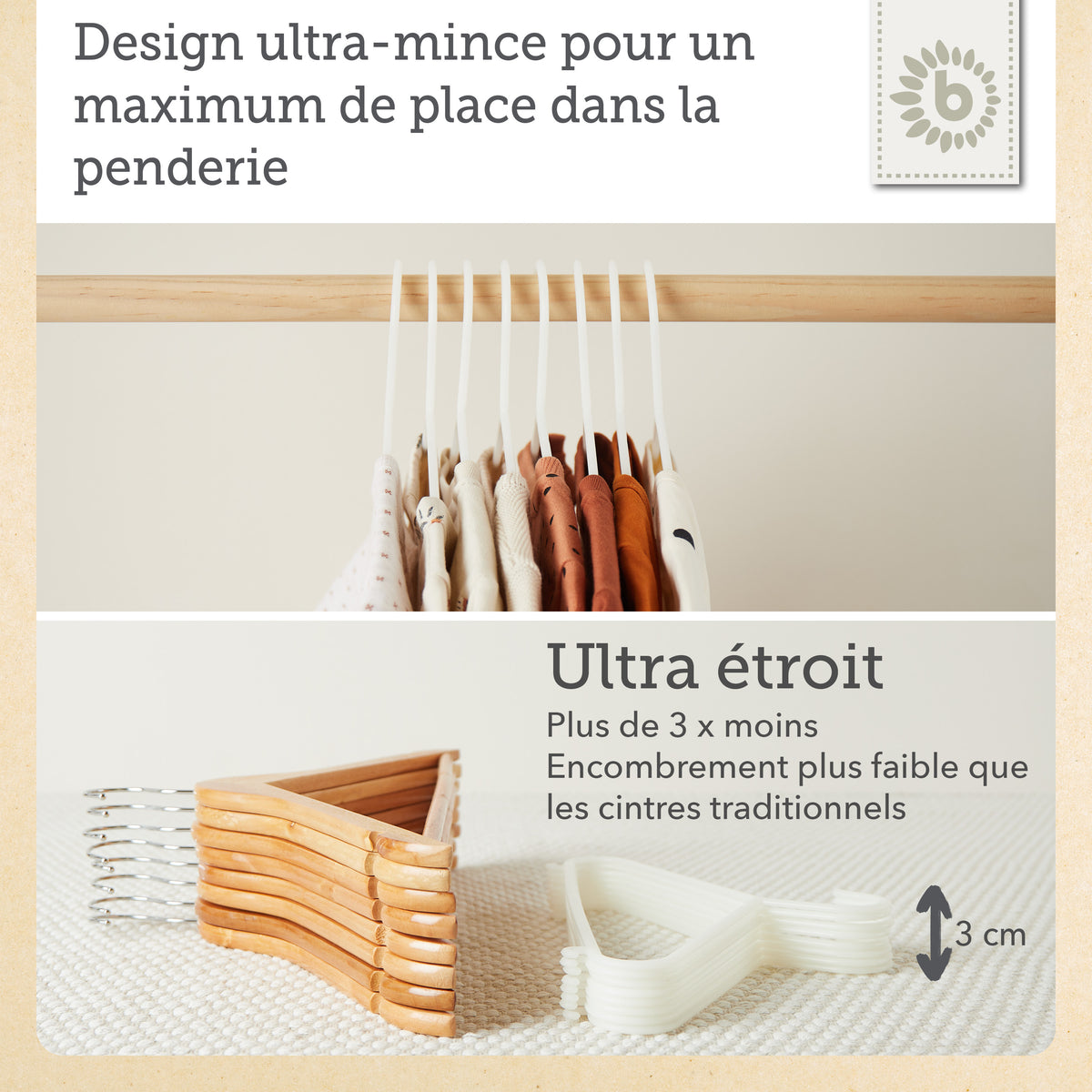 Kleiderbügel 8er Set white - FR Infographic