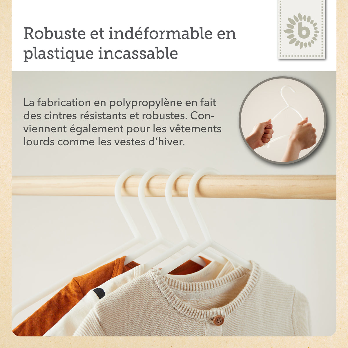 Kleiderbügel 8er Set white - FR Infographic