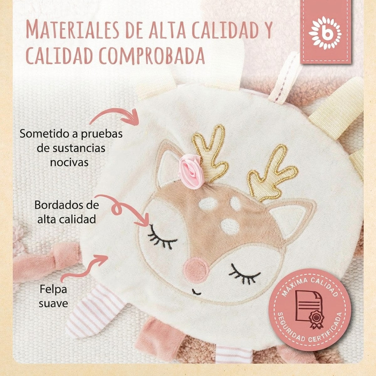 Knistertuch Reh Ella - ES Infographic