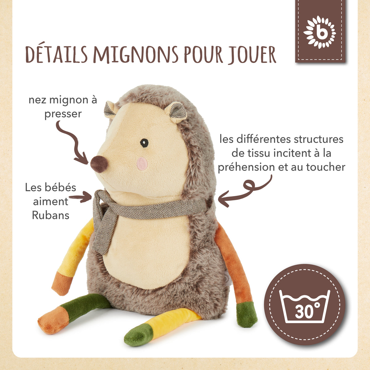 Kuschelkissen Igel Piksi - FR Infographic