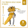 Kuscheltier Löwe mit Schmusetuch - ES Infographic