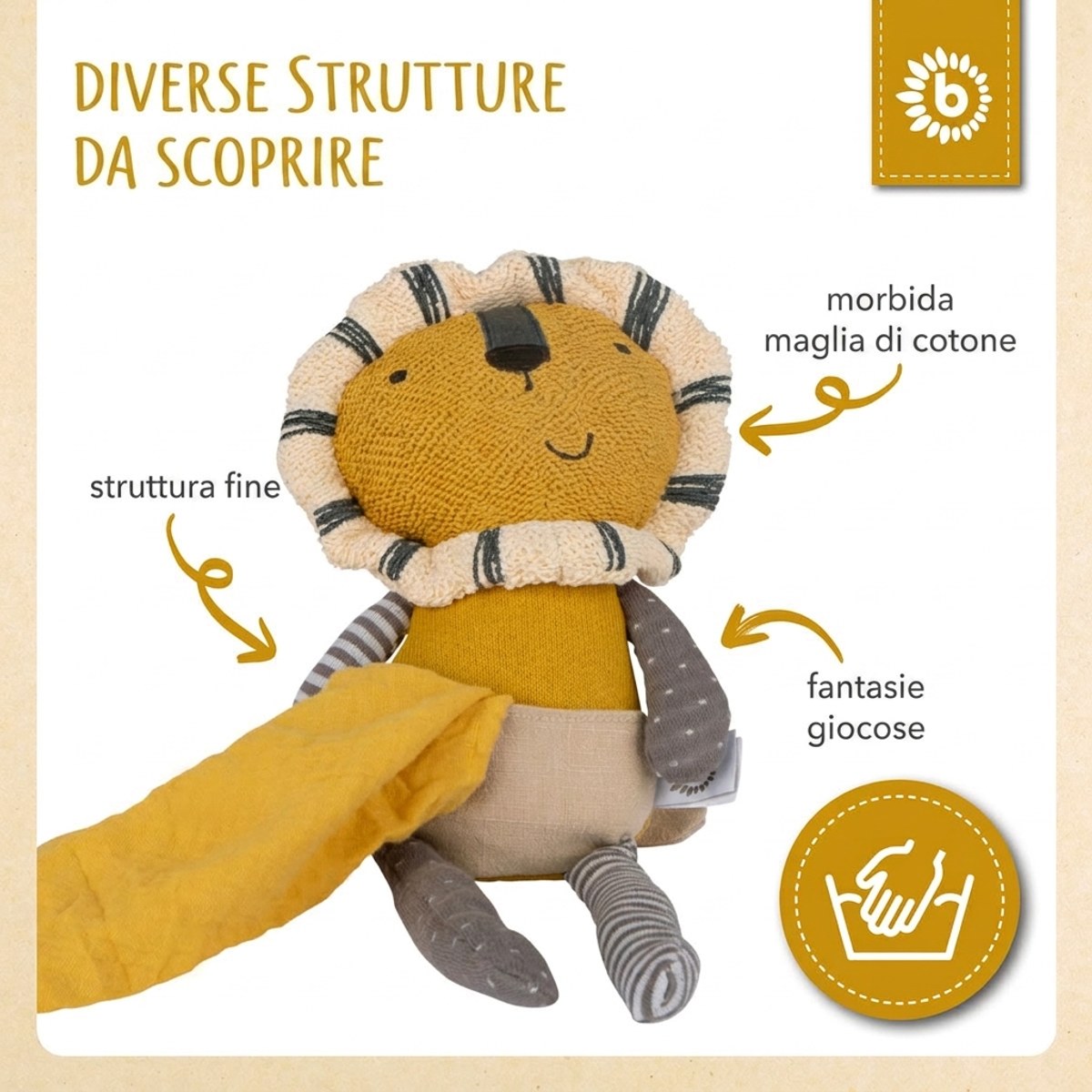Kuscheltier Löwe mit Schmusetuch - IT Infographic