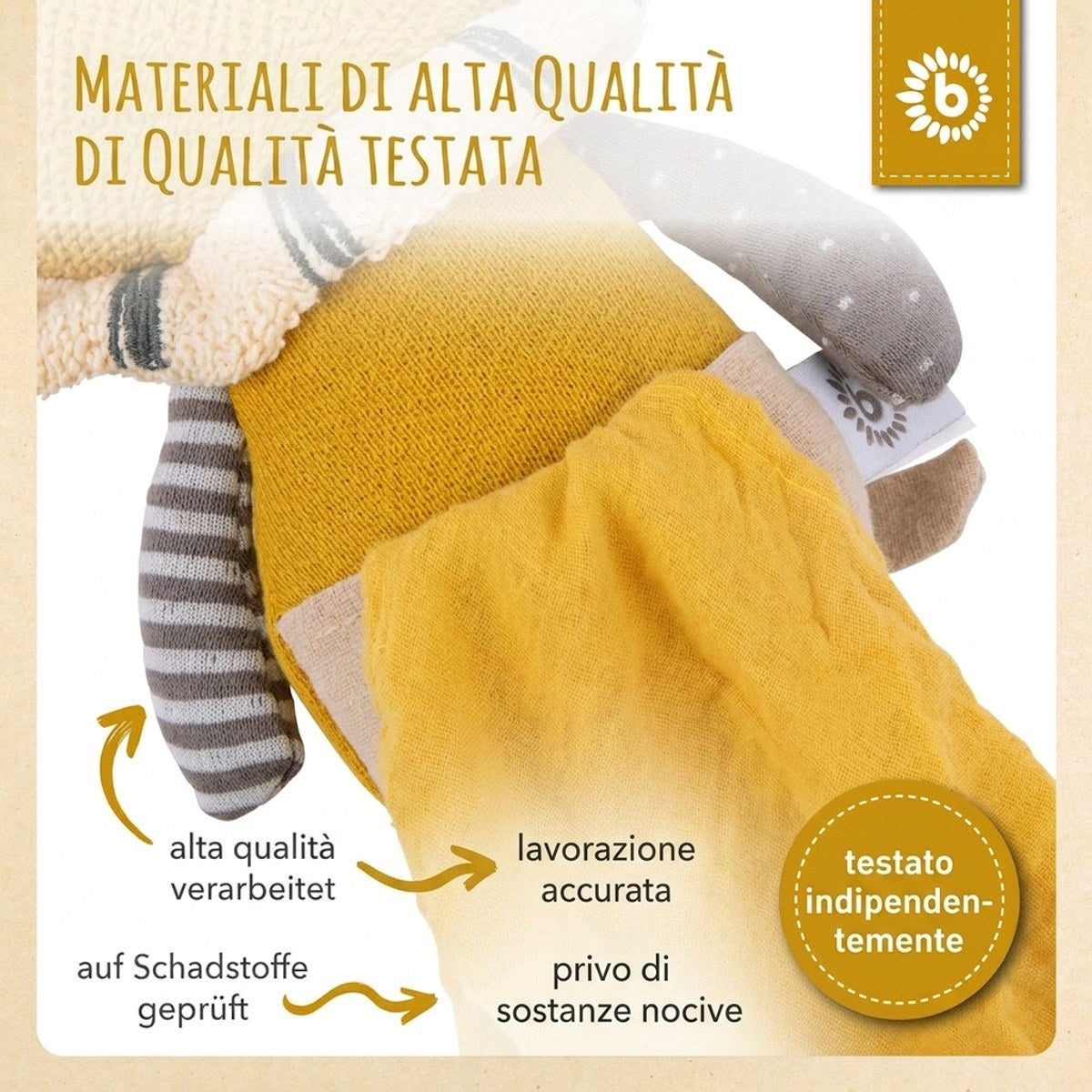 Kuscheltier Löwe mit Schmusetuch - IT Infographic