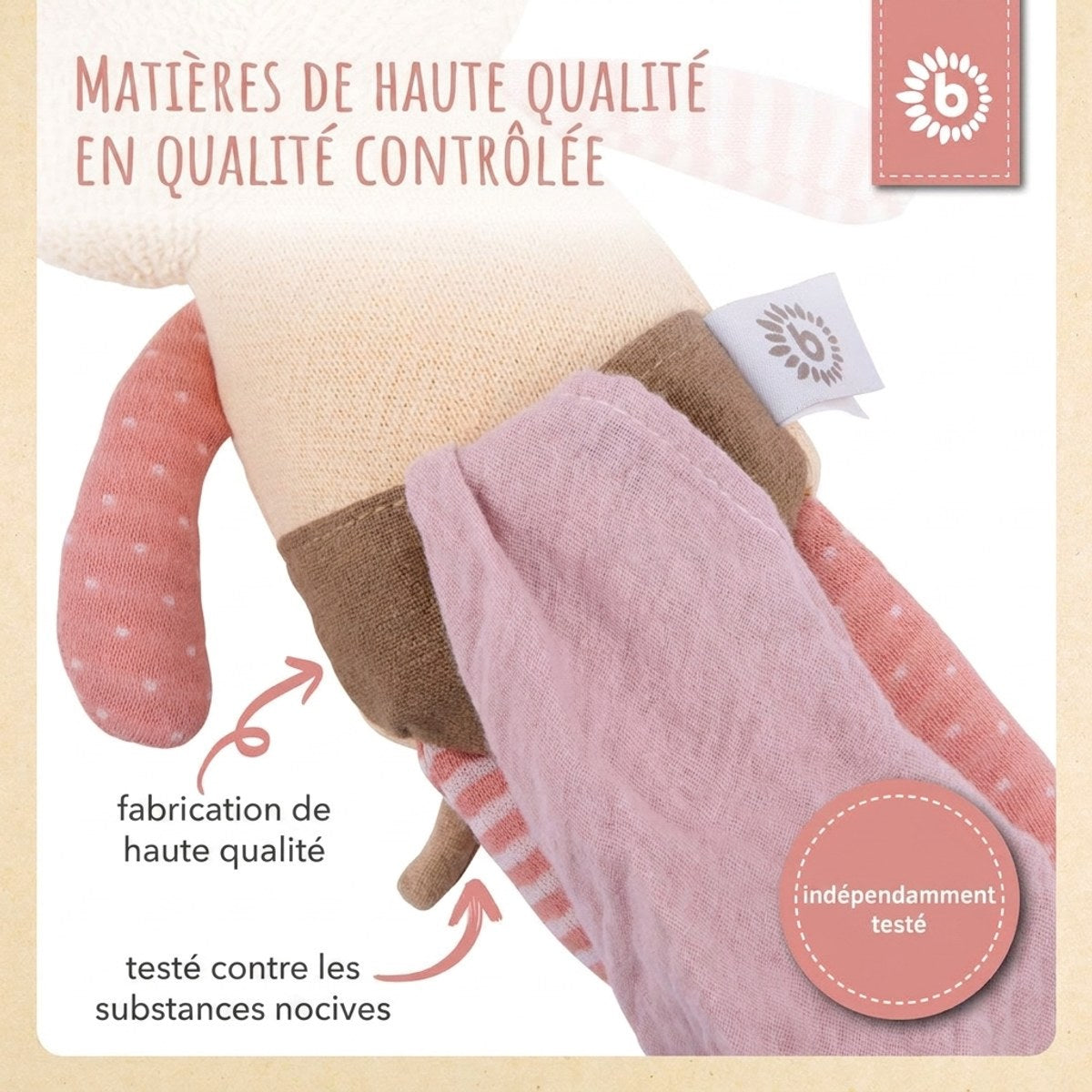 Kuscheltier Maus mit Schmusetuch - FR Infographic