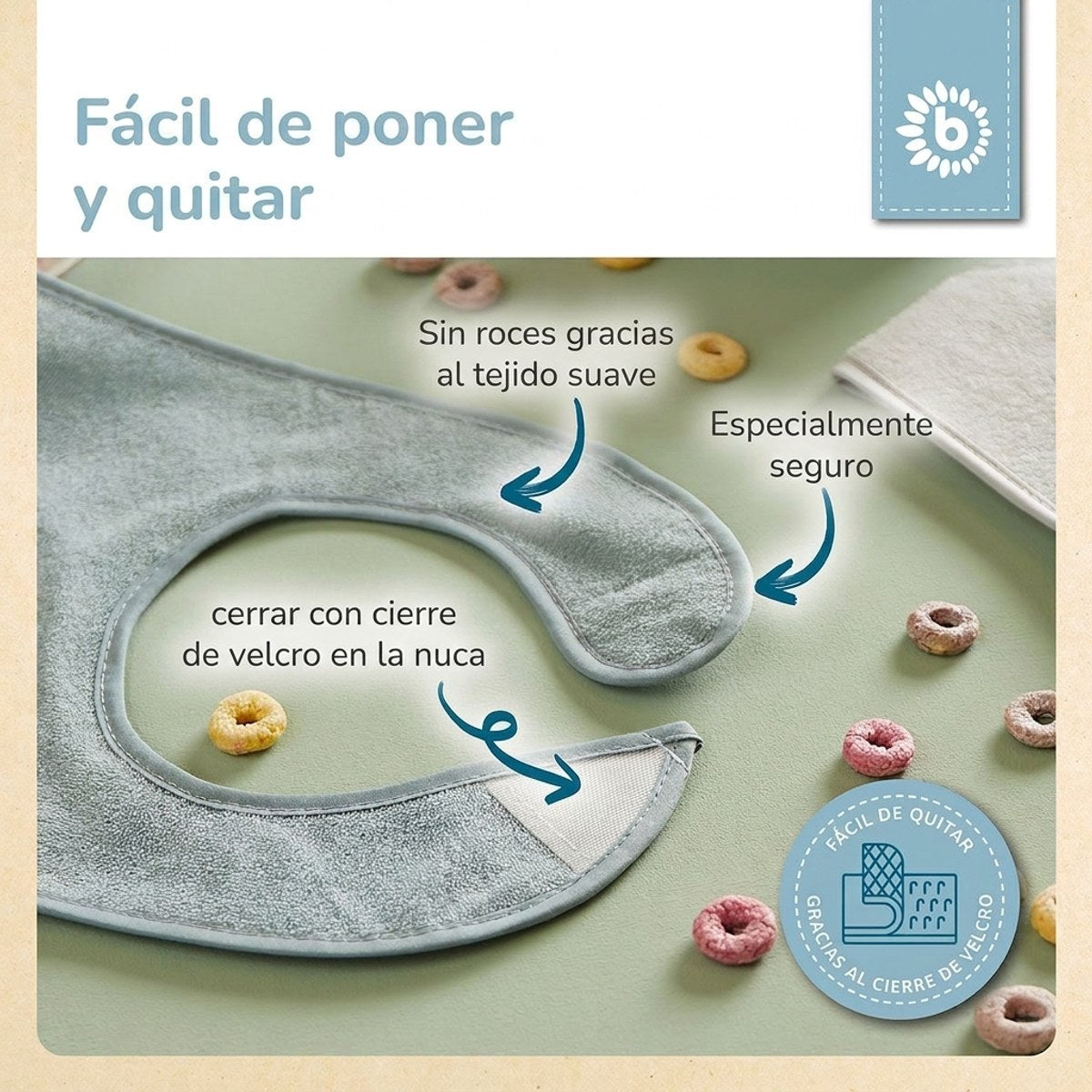 Lätzchen 10er Set teal - ES Infographic