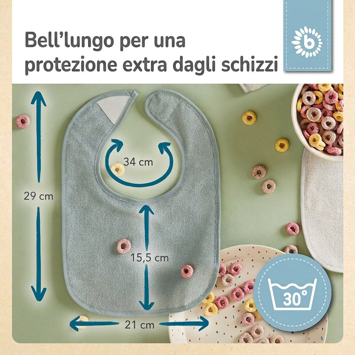 Lätzchen 10er Set teal - IT Infographic