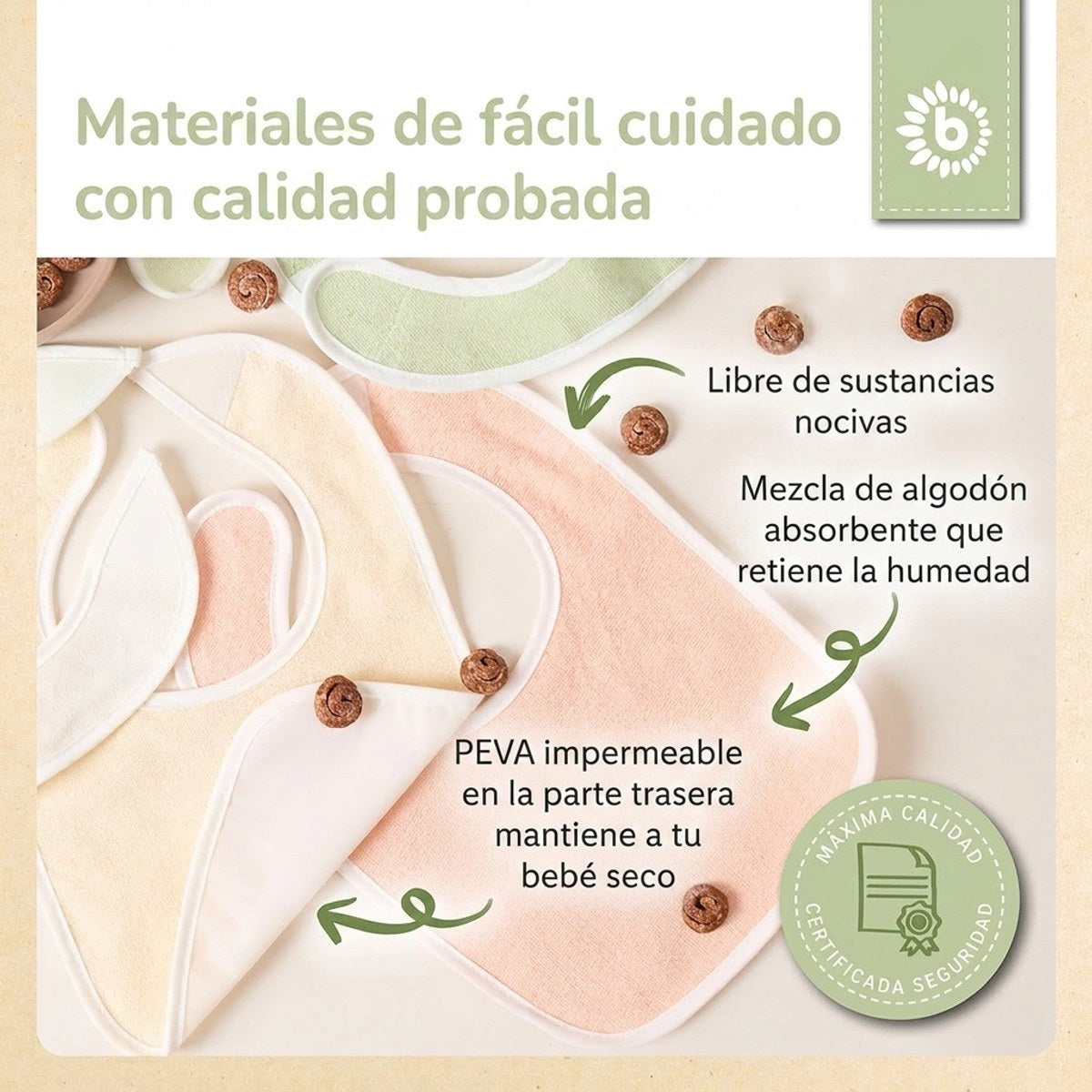 Lätzchen 5er Set Fine - ES Infographic