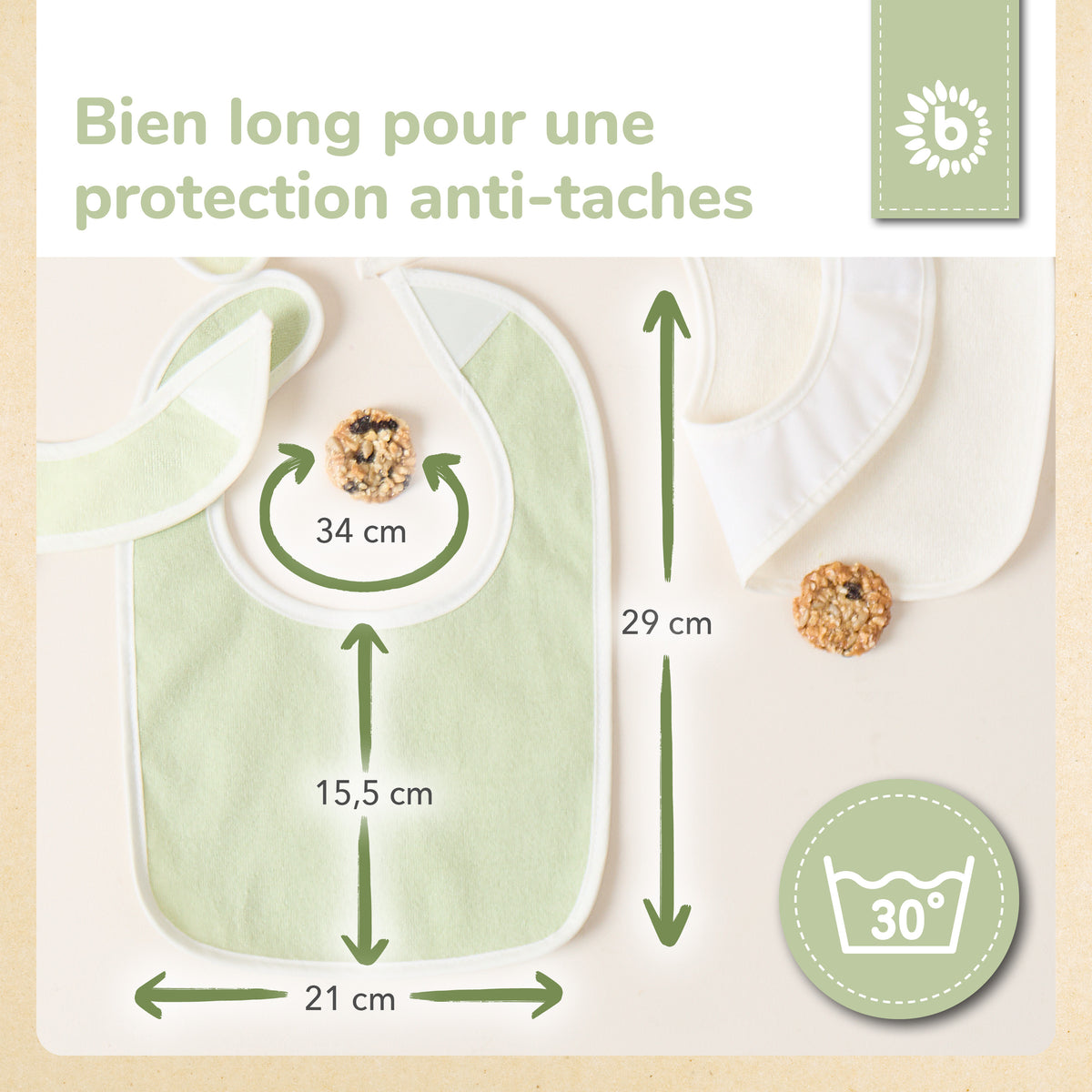 Lätzchen 5er Set Fine - FR Infographic
