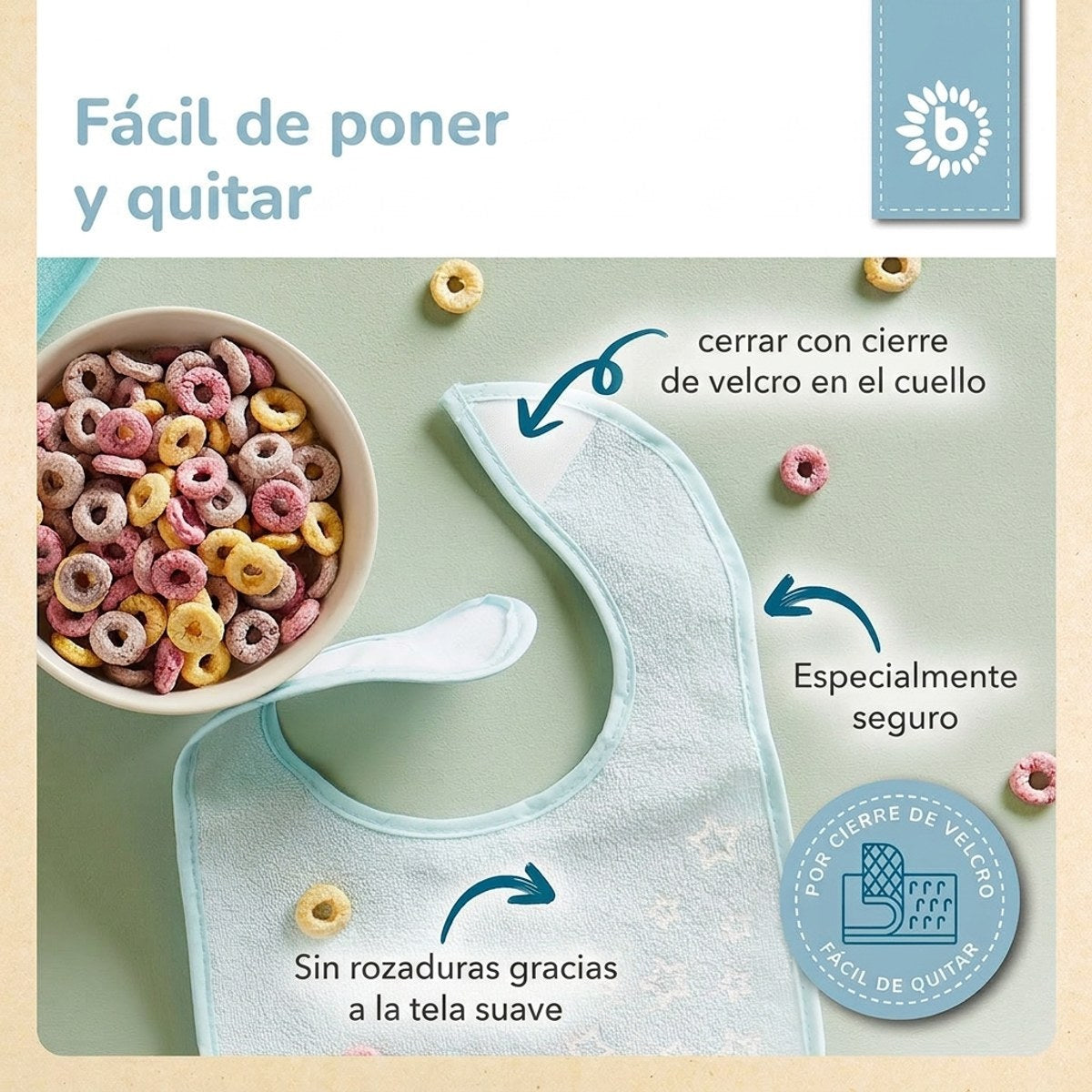 Lätzchen 5er Set teal - ES Infographic
