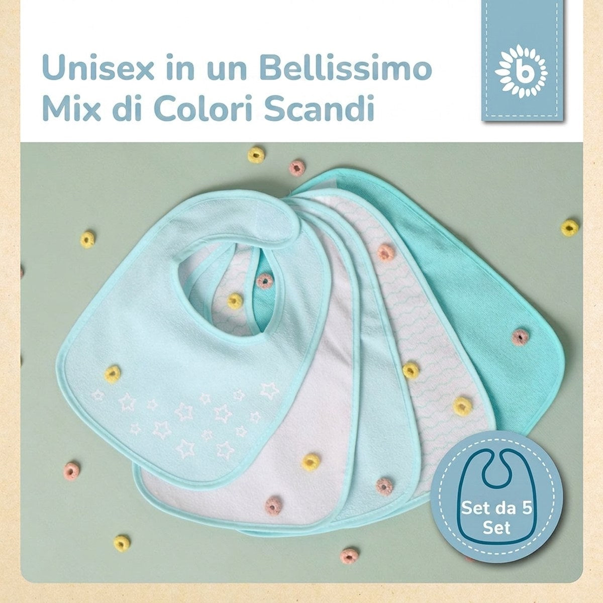 Lätzchen 5er Set teal - IT Infographic