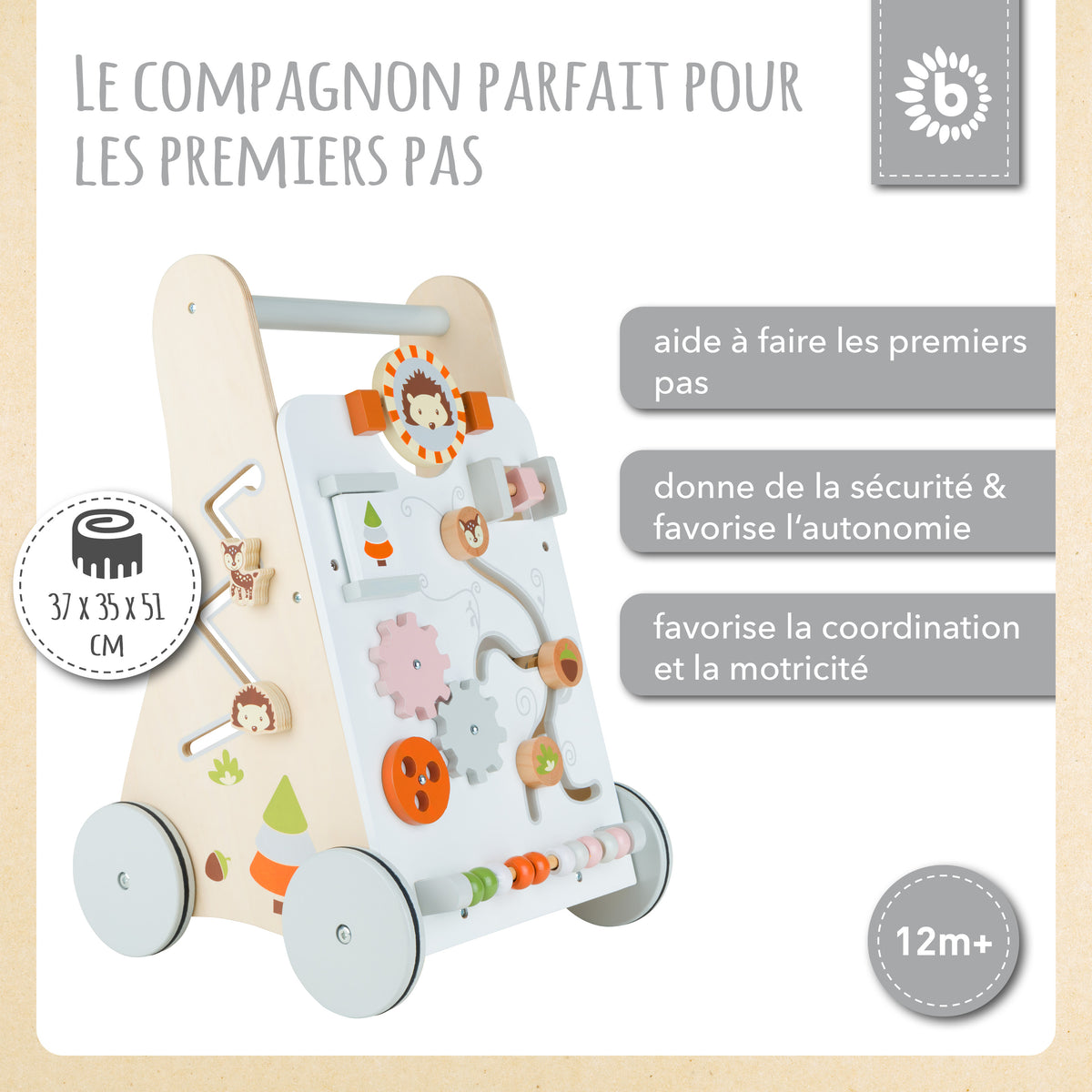 Lauflernwagen Waldtiere FSC® - FR Infographic
