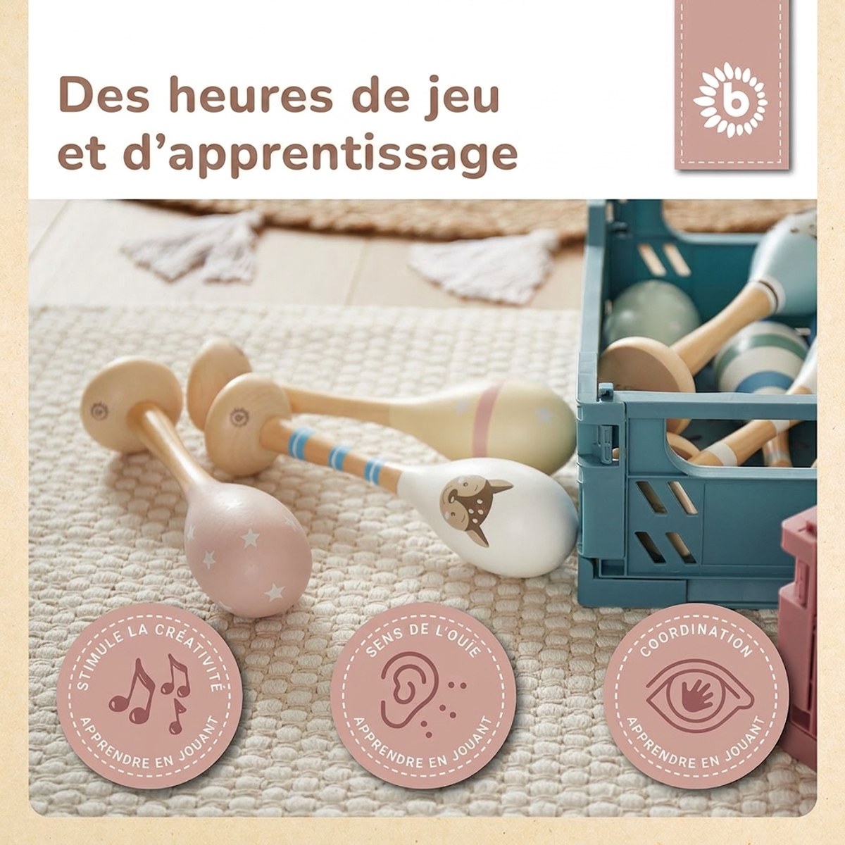 Maracas 2er Set dreamy rose - FR Infographic