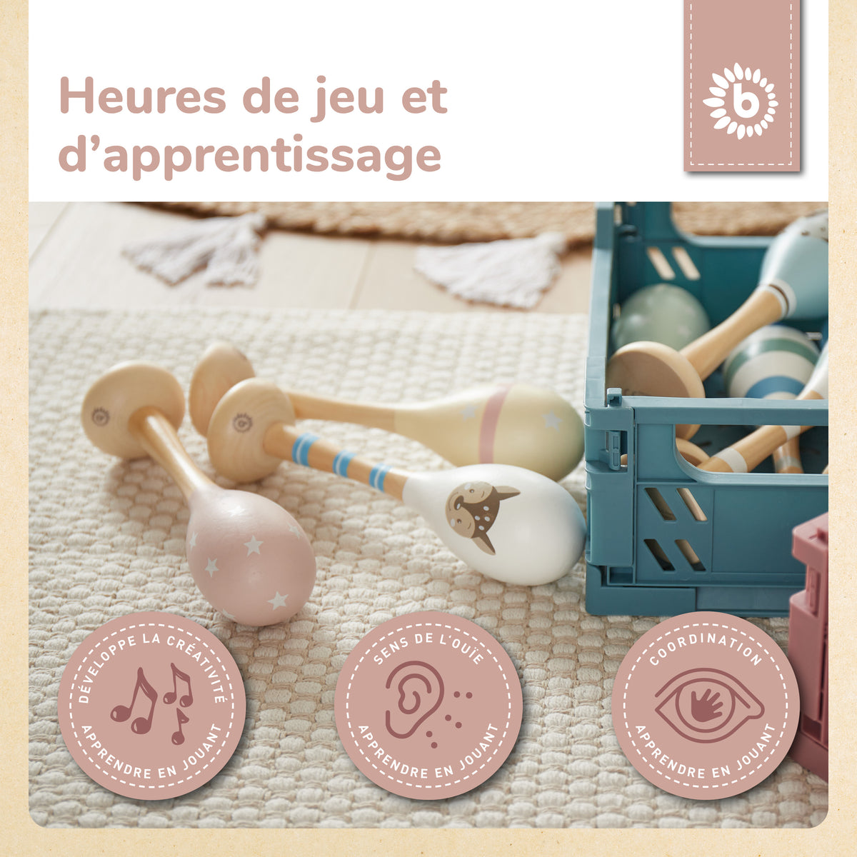 Maracas 2er Set dreamy rose - FR Infographic
