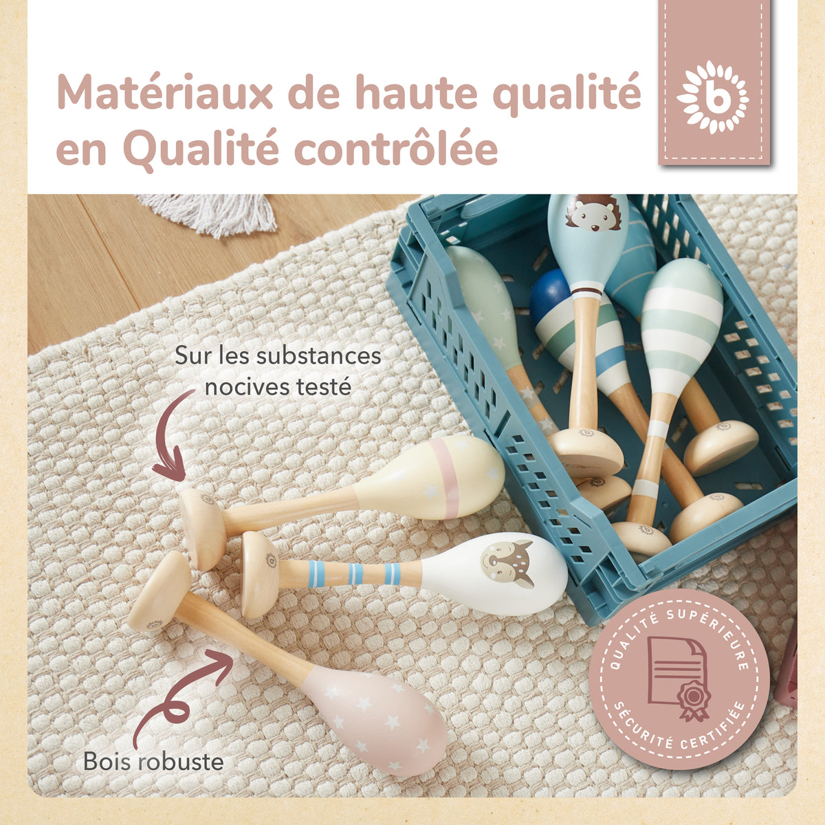 Maracas 2er Set dreamy rose - FR Infographic
