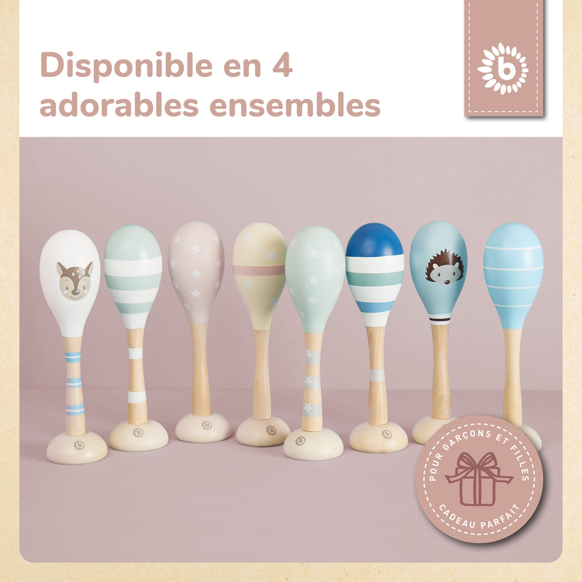 Maracas 2er Set dreamy rose - FR Infographic