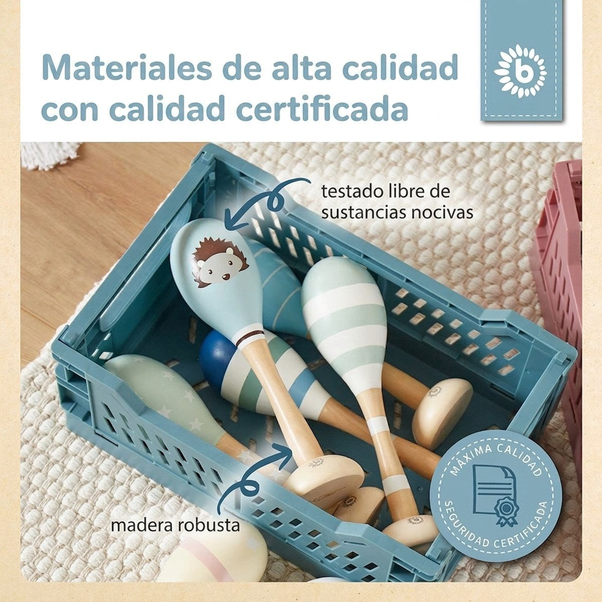 Maracas 2er Set Igel - ES Infographic