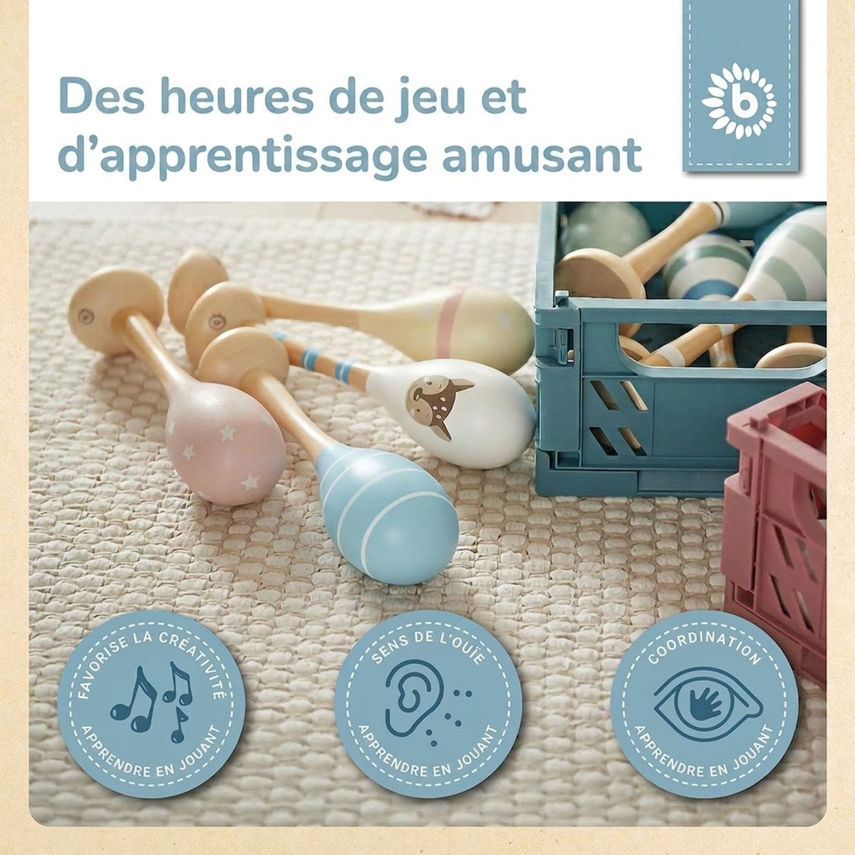Maracas 2er Set Igel - FR Infographic