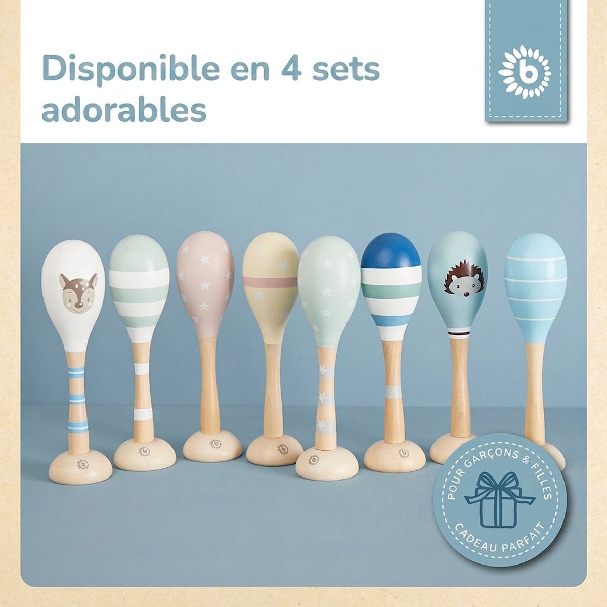 Maracas 2er Set Igel - FR Infographic