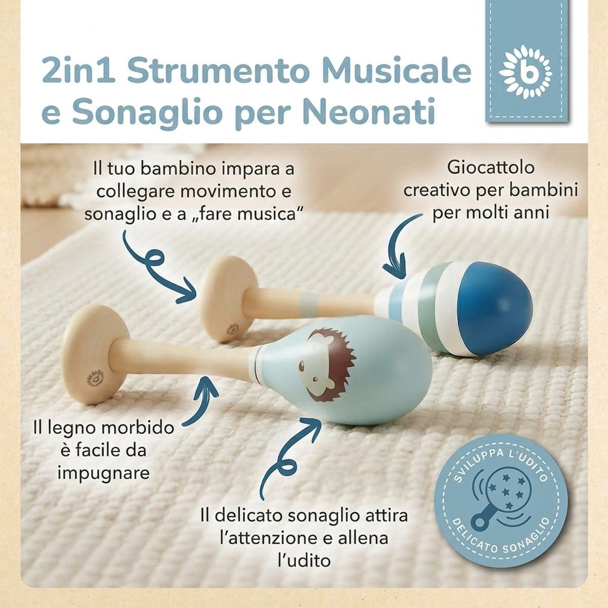Maracas 2er Set Igel - IT Infographic