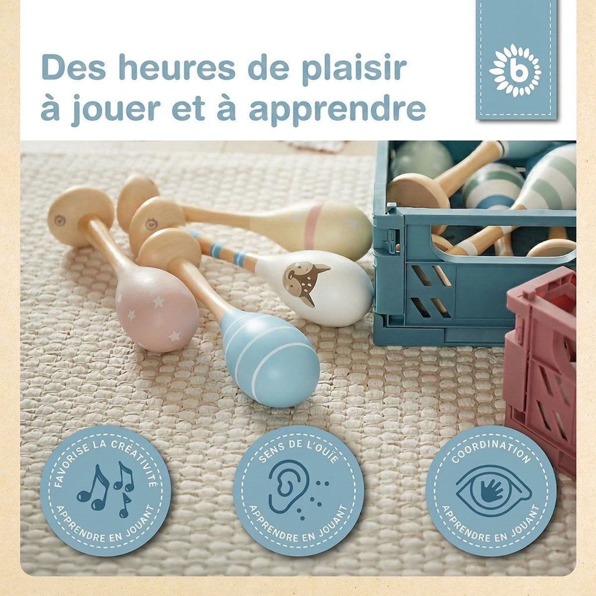Maracas 2er Set Reh - FR Infographic
