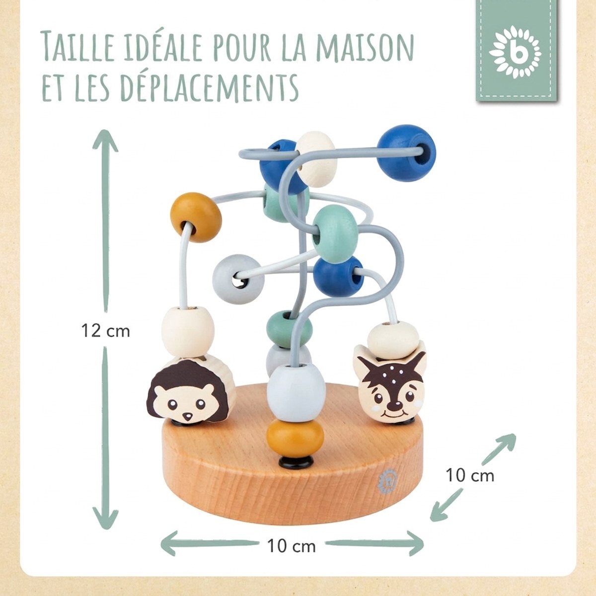 Mini Motorikschleife Waldtiere blau - FR Infographic