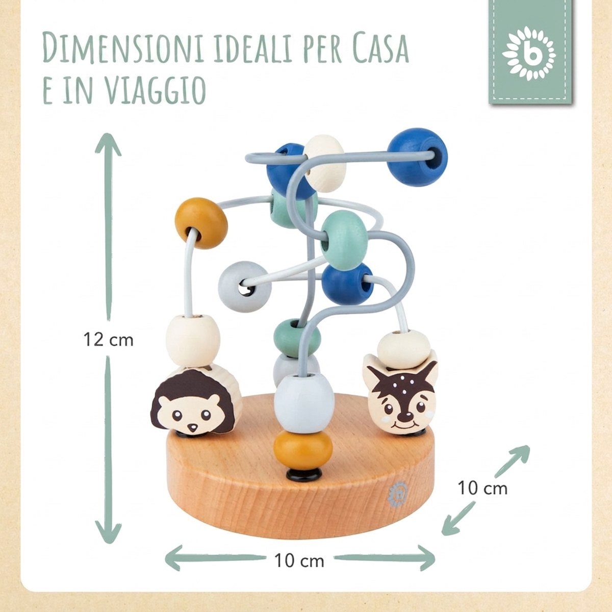Mini Motorikschleife Waldtiere blau - IT Infographic