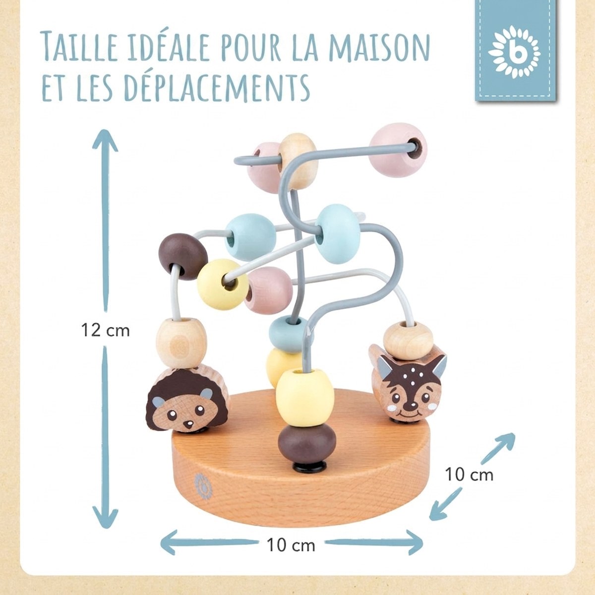 Mini Motorikschleife Waldtiere rose - FR Infographic