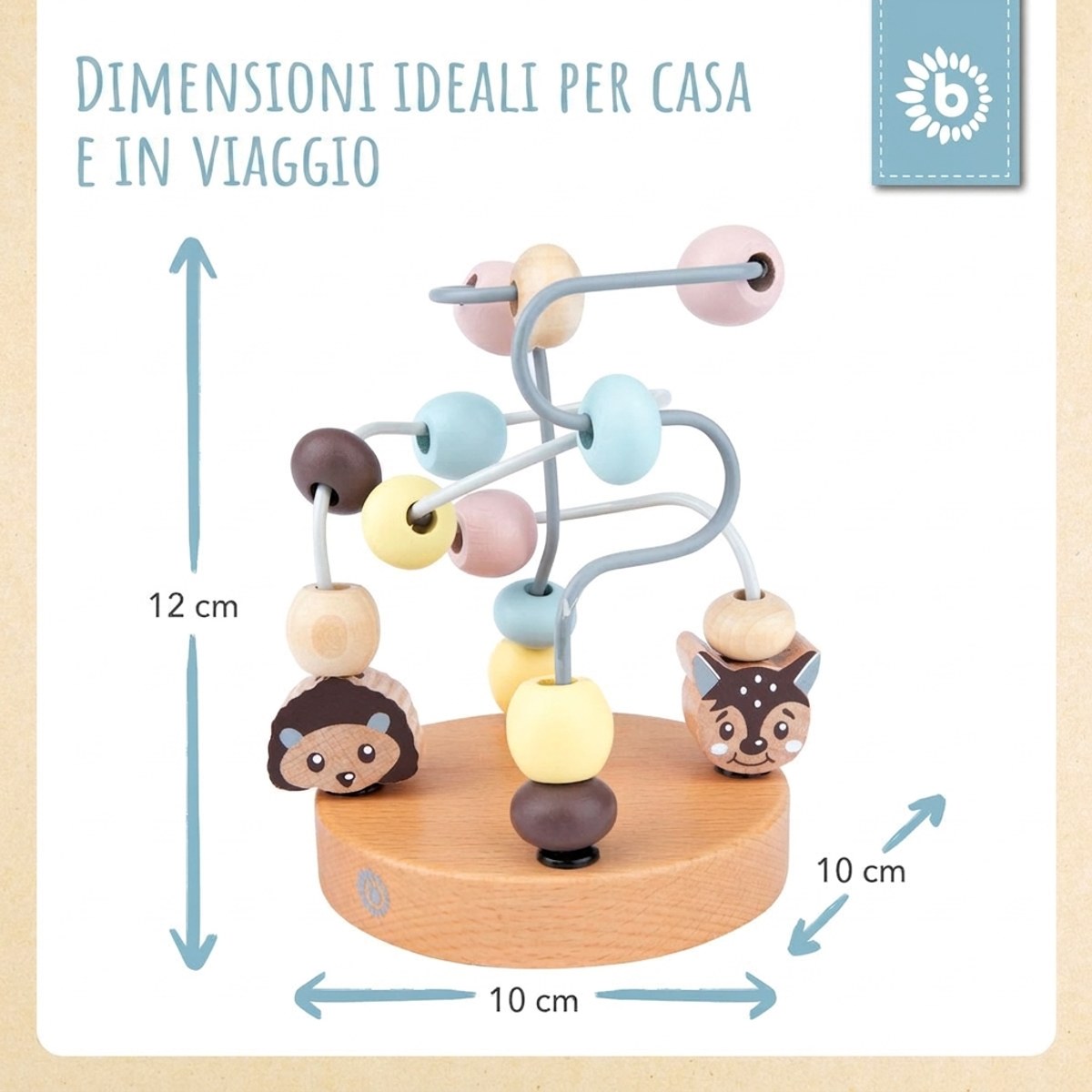 Mini Motorikschleife Waldtiere rose - IT Infographic