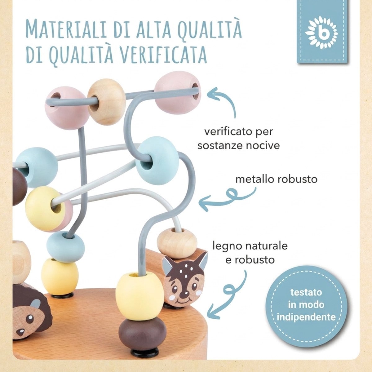 Mini Motorikschleife Waldtiere rose - IT Infographic